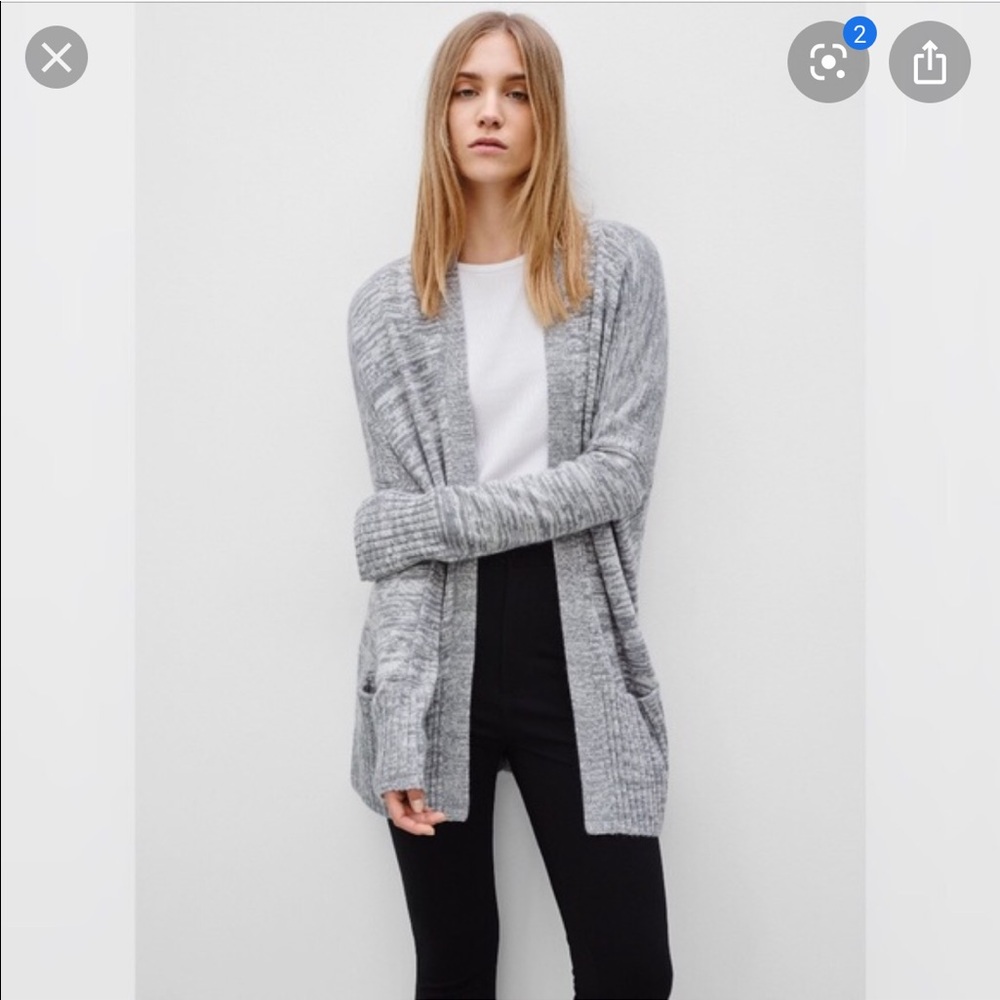 ARITZIA TALULA heather grey cardigan